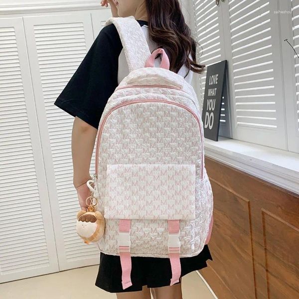 Schulbeutel Schoolbag für Mädchen Großkapazität breiter Schultergurtdruck Reduzierende ultra -leichte Rucksack -Campus -Student Campus Student