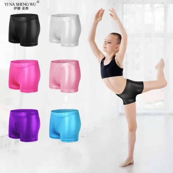 Sahne Giyim Kız Jimnastik Şortları Elastik Ballet Boxer Kids Balerin Performans Dans Dans Kısa Leotard Pantolon All Maçlar Alt Taytlar