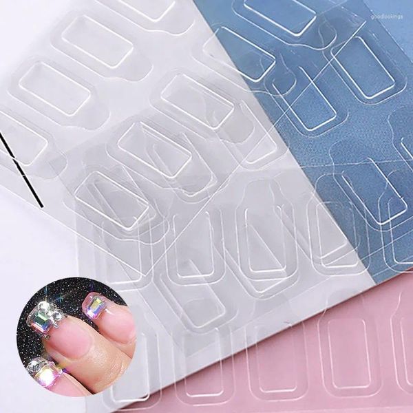 Falso Nails Nail Art Diamond Jelly Tape Transparente Crystal Crystal Especial Adesivo de Duas Lados para Decoração Removável