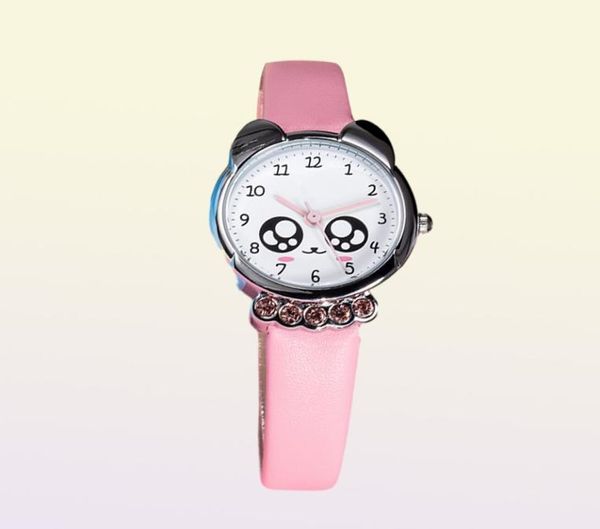 KDM Girl Watch Kids Bling Cute Eyes Diamond Orologio da polso in vera pelle impermeabile Lovely Kid Orologi Studenti Orologio LJ2009119601498