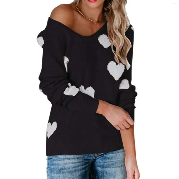 Maglioni da donna maglione maglione a maglia per San Valentino da giorno Pullover grandi uomini sciolti