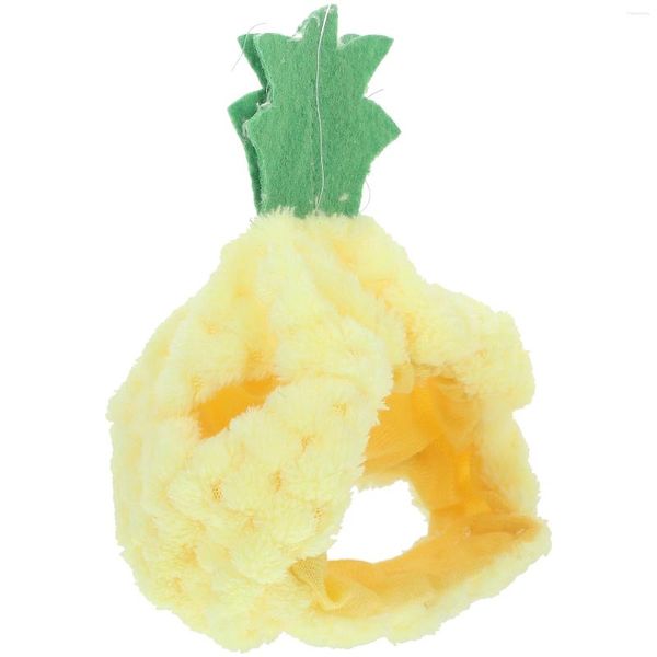 Costumi per gatti Cappello Costume da vacanza Copricapo traspirante Berretto per cani cartone animato Ananas Accessori per animali Vestito di peluche