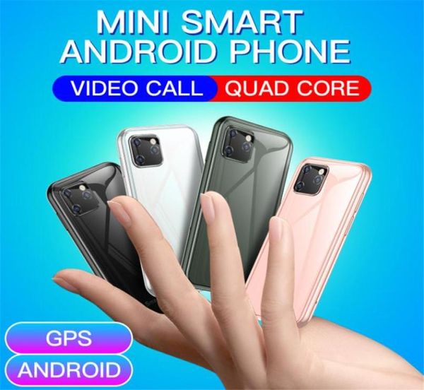 Разблокированные оригинальные соевые сои XS11 мини -мобильные телефоны Android 3D Glass Body Dual Sim Google Play Market милые подарки для смартфонов для детей Gir2894775