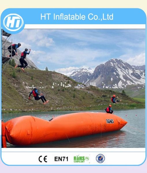 Travesseiro inflável de água flutuante para uso comercial, 9x3m, blob de água para trampolim de água, travesseiro inflável3677532