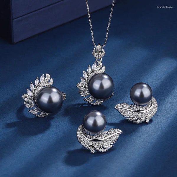 Orecchini di collana set eleganti mirco pavimentazione