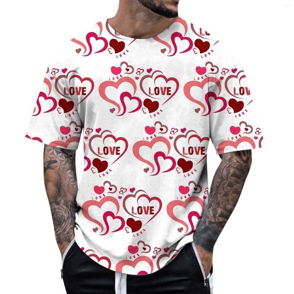 Herren T-Shirts Valentinstag Kurzarm Mode Frühjahr/Sommer Koreanisch Dongdaemun Hochwertige Kleidung Bewertungen Viele Kleidung