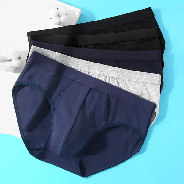 Underpants municipance mutandine mutande in vita alta per uomini morbidi biancheria intima di cotone traspirante con asciugatura rapida per l'umidità per il comfort