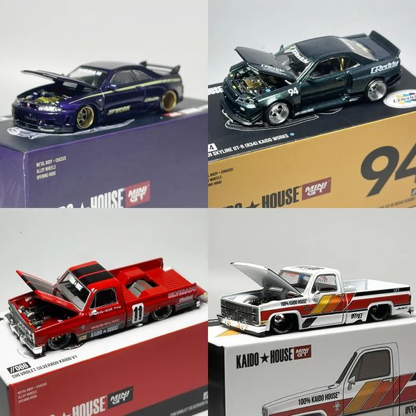 MINIGT 1 64 Kaido House Datsun 510 Fairlady Z R34 R33 Hidden 072 074 modello di auto in lega 054 029 030 066 062 063 068 auto 231227