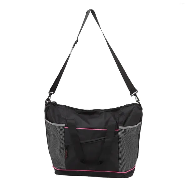 Bolsas de armazenamento Yoga Tote Bag Dobrável poliéster de grande capacidade Malha portátil Pocket Pocket Mothweight para academia