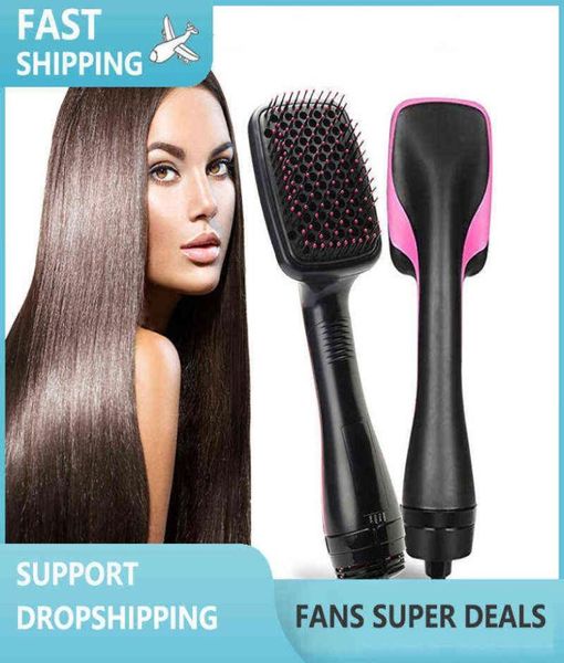 Encrespadores de cabelo Alisadores Secador de cabelo Escova de ar Styler e Volumizer Alisador de cabelo Curler Comb Roller One Step Electric Io5044137