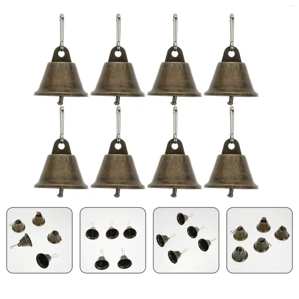 Partyversorgungen Kupferhängeglocken mit Seil: 25 PCS Metall DIY Wind Chimes Vintage Golden Tone Door 38 cm für Weihnachten