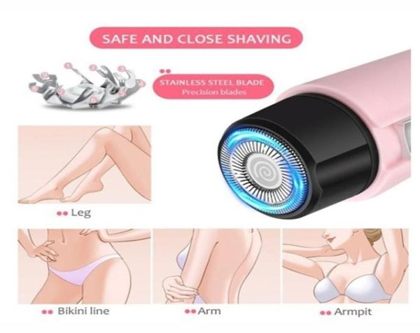 4 in 1 Womens Mini Electric Facial Hair Remover Raffert Atine per la cura del corpo Peli del corpo Epilatori portatili indolore Trimmer Beauty Tool5950952