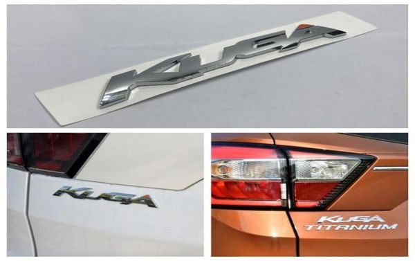 KUGA Lettere Logo Chrome ABS Decal Car Rear Trunk Lid Badge Emblem Adesivo per KUGA6672742