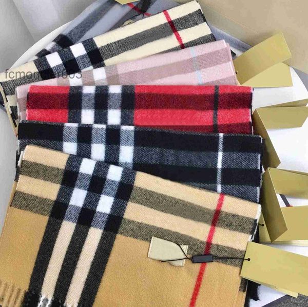 Sciarpe da donna Sciarpa di design Scialle da uomo Avvolge Pashmina Top Design scozzese Color Block Tessuto super morbido Coppia classica Unisex 180 * 30 H5ZO