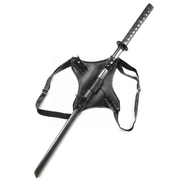 Suporte traseiro adulto traje vintage bainha de couro para espada papel medieval jogando acessório titular guerra cavaleiro katana a9x47519814