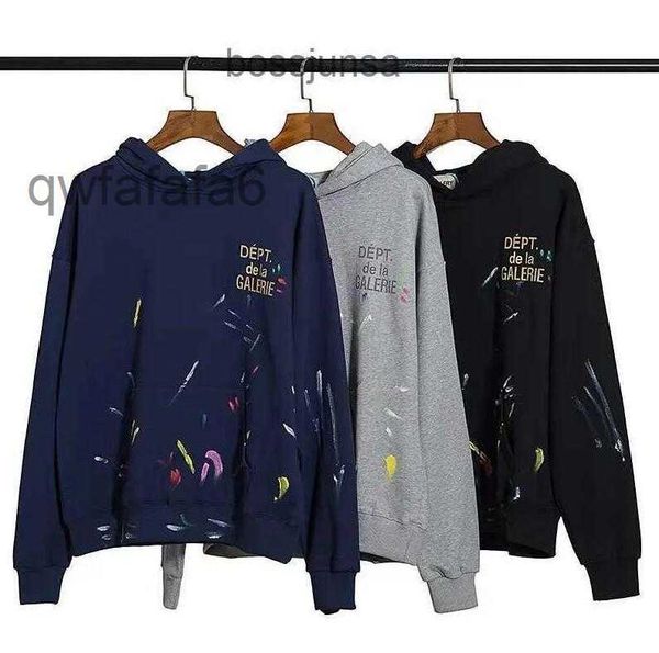 Moda Homens Mulheres Galerias Dept Hoodie Sweate Designer T-shirt Pulôver Carta Chama Impressão Manga Longa High Street Moletons 3XL JZ3S