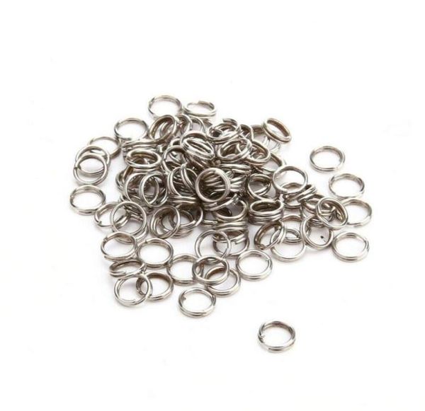 1000pcs paslanmaz çelik balıkçılık bölünmüş halkalar ağır hizmet cazibesi katı halka döngü lures 7mm 150lbs4103043