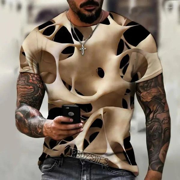 Мужские футболки 3D Print Patter Fort Futrem Summer Street Casual с короткими рукавами модная круглая шейка