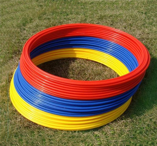 Set da 6 pezzi 40 cm Anelli per agilità di velocità di calcio ABS Attrezzatura per allenamento di calcio sensibile Pace Lap Set da calcio per calcio Accessori5487990