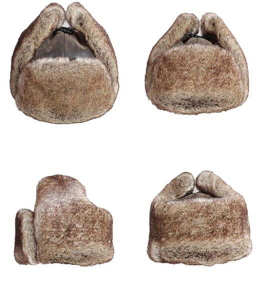 Chapéus bomber masculinos de inverno, chapéu quente russo ushanka com aba de orelha, boné de pele de couro pu, aba de orelha d190115039081908