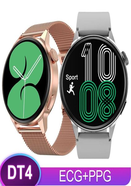 DT4 Smart Watch 4 ECG PPG Chiamata Bluetooth Ai Assistente vocale Supporto NFC GPS Tracker Caricatore wireless Smartwatch per Samsung IOSf6580271