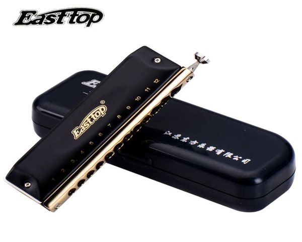 Easttop Gaita Cromática 12 Buracos 48 Tons Órgão de Boca Blues Harpa Instrumentos Musicais Chave C Instrumentos Musicais East Top T12481079698