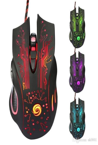Sell ​​6D USB Wired Gaming Maus 3200DPI 6 Tasten LED OPTICAL PRO MOUS Gamer Computer Mäuse für PC -Laptop -Spiele Mic9724007