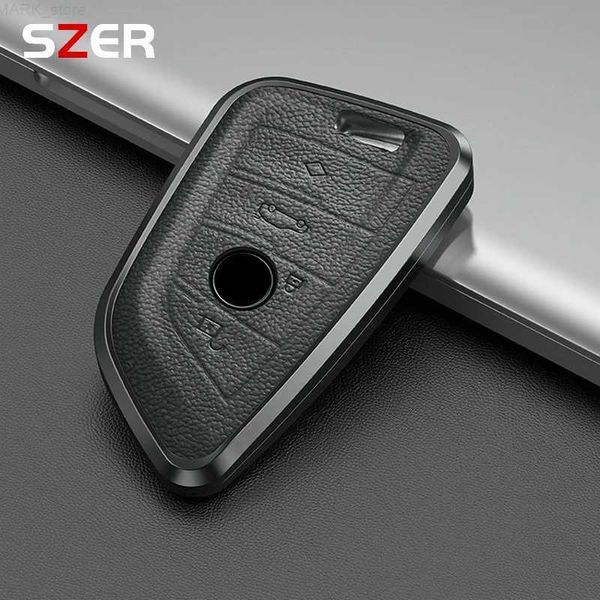 Chave do carro Pólos de Trekking Metal Couro Carro Remoto Chave Caso Capa Shell Para BMW X1 X3 X5 X6 X7 1 3 5 6 7 Série G20 G30 G11 F15 F16 G01 G02 F48 KeylessL2031228