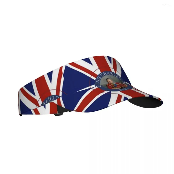 Berets Sommer Air Sonnenhut König Charles III Gartenflagge Visier UV-Schutz Sport Tennis Golf Laufen Sonnenschutzkappe