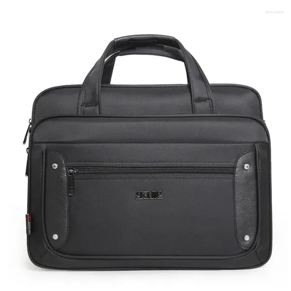 Briefzüge Aktentasche Laptop-Beutel Oxford Stoff Multifunktion wasserdichte Handtaschen Casual Portfolios Umhängetaschen für Männer 16 17 19 Zoll