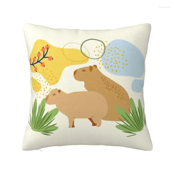 Kissen Capybara Abstract und minimale Abdeckung Zwei Seitendruck Wurfgeschoss für Wohnzimmer Custom Pillow Case Home Decor