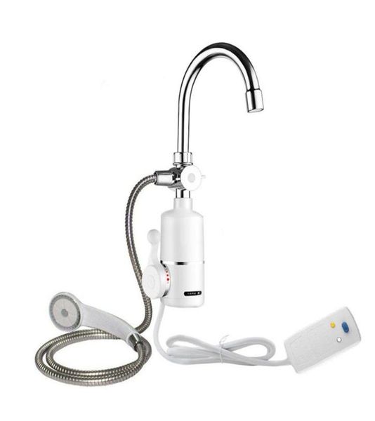 Scaldabagno senza serbatoio con rubinetto elettrico per scaldabagno istantaneo da bagno 2000W con soffione doccia6102629