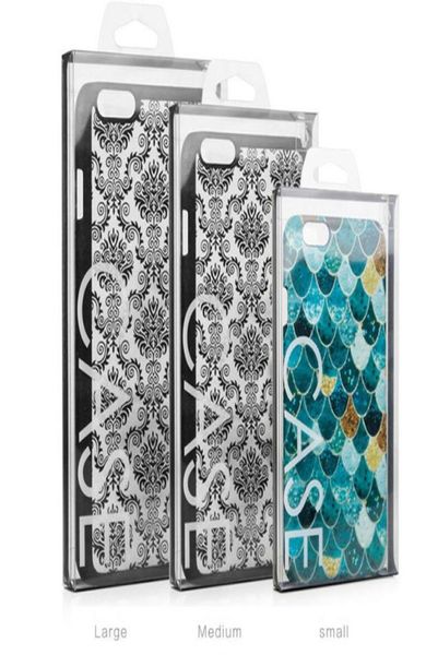 Fashion Blister Pvc Plastic Black Clear Retail Packaging Box per iPhone 8 7 6 47 55 Case di telefono cellulare1650440