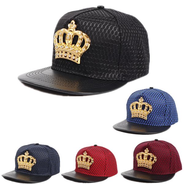 Chapéus de grife Hip Hop Snapbacks Caps Crown Caps de abas planas para adultos Menções femininas Visor de sol Strapback ajustável