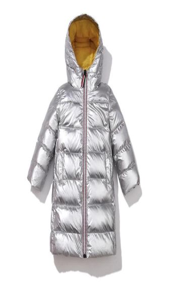 Modische Designerkleidung Winterjacke für Kinder Silber Gold Jungen Kapuzenmantel Baby Outwear Parka Mädchen Dow267k2930919