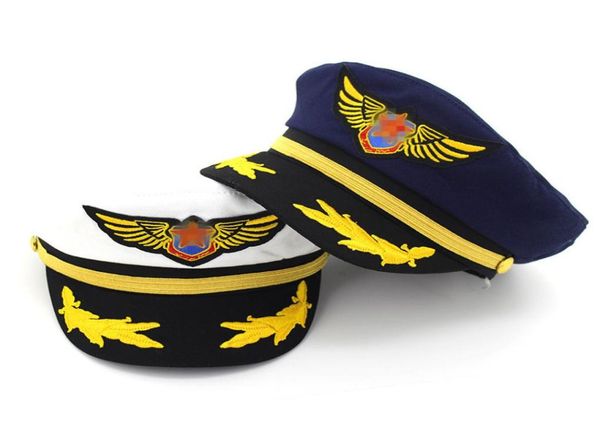 Boné de algodão marinho para homens e mulheres, boné plano do exército, chapéu de marinheiro, uniforme de capitão, meninos, meninas, bonés de piloto ajustáveis 3558721