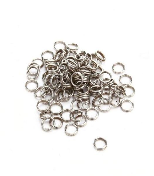 1000 pezzi di anelli di pesca in acciaio inossidabile anelli spaccati esca resistente anello solido esche ad anello 7mm 150 libbre2633252