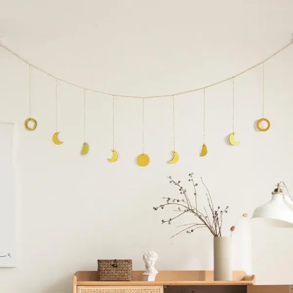 Decoratieve beeldjes hangend ornament gouden kleur muur hanger kinderkamer charme maanfase decoratie Pography Prop