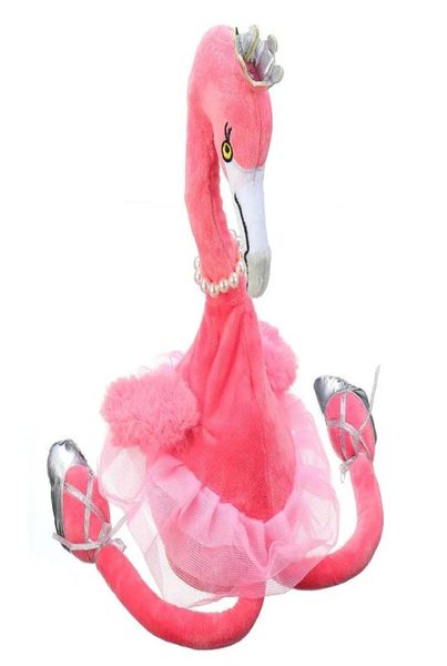 Flamingo Şarkı Singing Dancing Pet Kuş 50cm 20 inçlik Noel Hediyesi Dolgulu Peluş Oyuncak Şirin Bebek 6307055