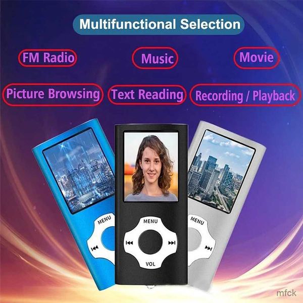 Lettori MP3 MP4 Lettore multimediale MP4 FM Radio portatile Txt E-Book Lettore MP3 ultrasottile Lettore musicale Registratore vocale audio Regalo per il capretto