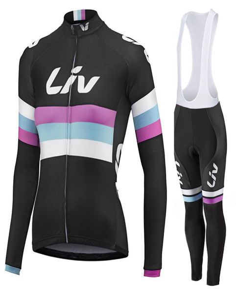 Maglie da ciclismo in pile termico invernale da donna 4 stili Set Team Pro Abbigliamento da ciclismo manica lunga Ropa Maillot Invierno Ciclismo Gel P8451373