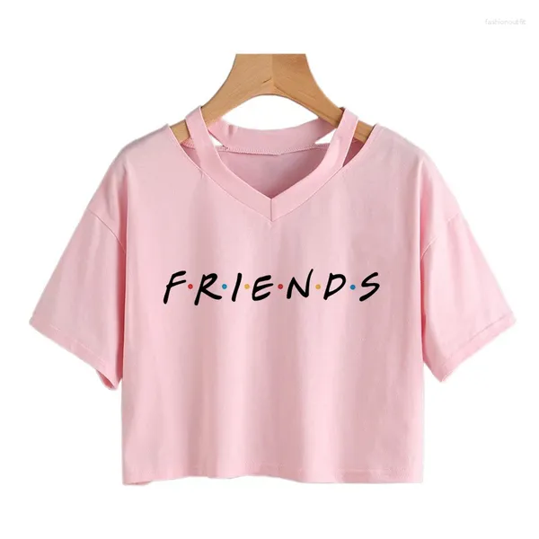 Frauen T Shirts Freunde Tv Show Shirt Frauen Crop Top Grafik Harajuku T-shirt Koreanischen Stil T-shirt Mode Vintage Weibliche goth