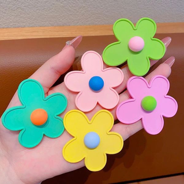 Forcine per capelli con fiori color caramello per neonate, bambini, dolci e carini fermagli per frangia laterale, accessori per capelli per feste quotidiane da donna