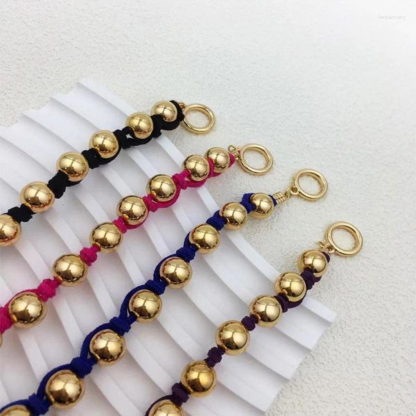 Bangle Elegant Designer handgefertigtes Lederseil Perlen Armband Buntes Kettenglied Paare tragen Armbänder perfekt für Urlaubsgeschenke Teil Teil