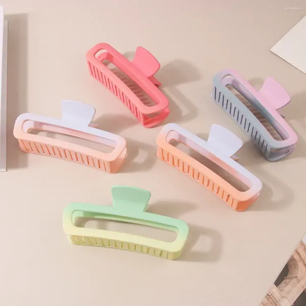 Clip per capelli da 12,5 cm Claw di colore gradiente per donne grandi forcine quadrate clip glacciata per copricapo di copricapo coreano accessori Accessori coreani