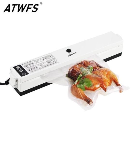 ATWFS Vacuum Sealer Storage Packing Sealing Machine Kitchen A vácuo Pacador Pacador Economizador com 15pcs vacum Bag8861991