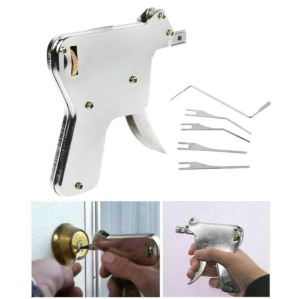 Conjunto de pistola de seleção de fechadura, 6 peças, chave de colisão de porta, ferramentas de serralheiro, ferramenta manual, abridor de fechadura, kit de ferramentas de reparo 9479201