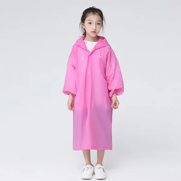 Caputes de chuva Caneca de chuva à prova d'água Meninas estudantes Rainwear Rain Rain Eva reutilizável para adultos para Womentransparent Clear Women