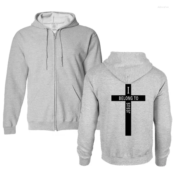 Herren Hoodies 2023 männlicher Hip Hop Cross Print Jesus Langarm mit Kapuzenpulloten -Sweatshirt Herren Hoodie Tracksuit Schweißmantel Freizeitsportwear