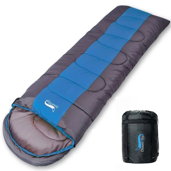 Desert Fox Camping Sagacho de dormir leve 4 temporada quente envelope frio mochila saco de dormir para viajar ao ar livre 231227